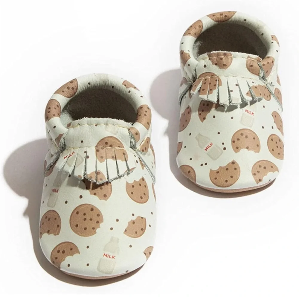 Freshly Picked Infant Chocolate Chip Cookie Leather City Hard Sole Moccasins